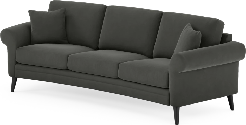 Eden - 3-sits soffa svängd - Grå