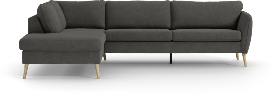 County - 2,5-sits soffa med divan vänster - Brun