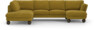 Madison Lux - 2-sits soffa med divan vänster och schäslong höger - Gul