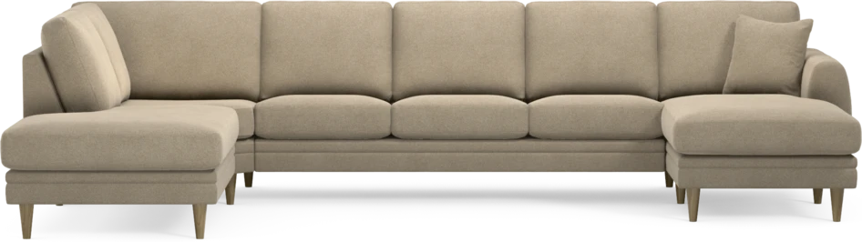 Eden - 3-sits soffa med divan vänster och schäslong höger - Beige