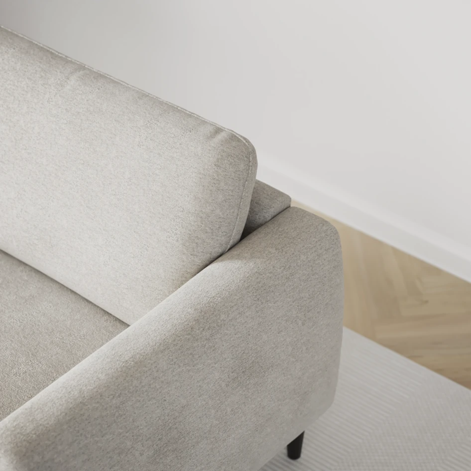 Bridge - 3-sits soffa med divan höger - Grå