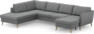 County - 3-sits soffa med divan vänster och schäslong höger - Grå
