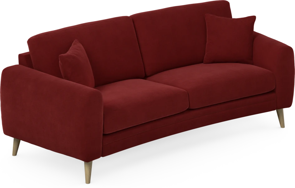 Eden - 2,5-sits soffa svängd - Röd