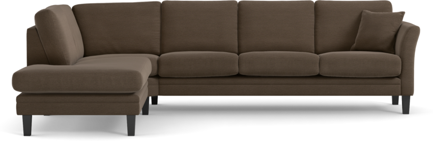 Eden - 3-sits soffa med divan - Brun