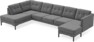 Rio - 4-sits soffa med divan vänster och schäslong höger - Grå