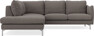 Madison - 2-sits soffa med divan vänster - Brun