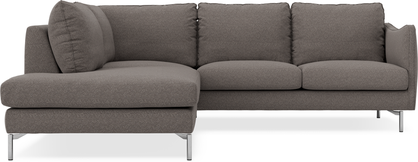 Madison - 2-sits soffa med divan vänster - Brun