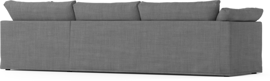 Cherrie - 3-sits soffa med divan höger, med kappa - Grå