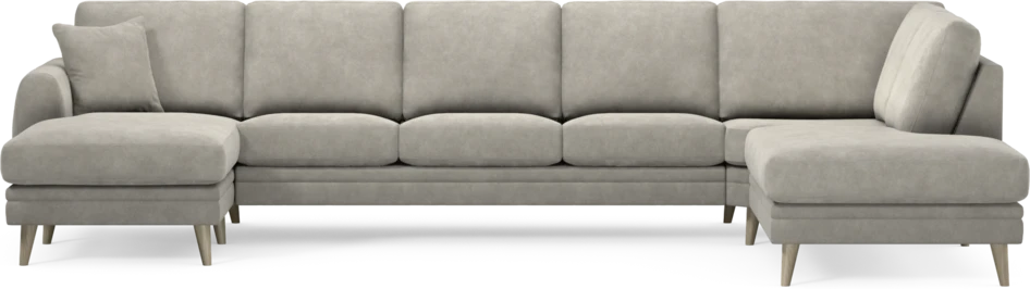 Eden - 3-sits soffa med schäslong vänster och divan höger - Grå