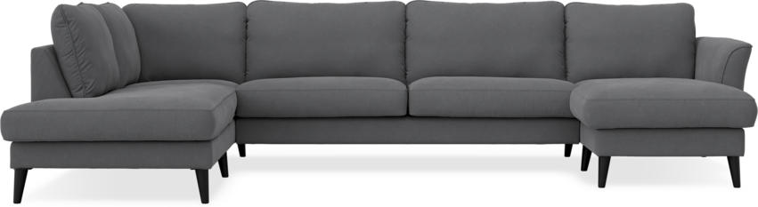 Bridge - 3-sits soffa med divan vänster och schäslong höger - Grå