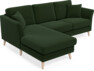 Eden - 2-sits soffa med schäslong - Grön