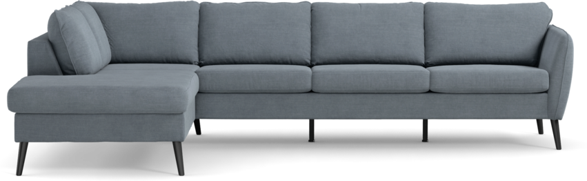 County - 3-sits soffa med divan vänster - Blå