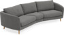Madison - 3-sits soffa svängd, 90 cm - Grå