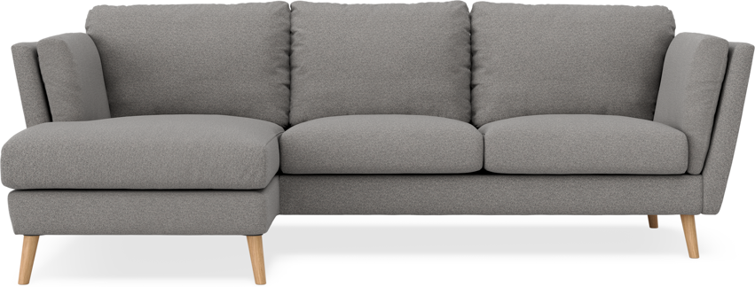 Madison Lux - 2-sits soffa med schäslong vänster - Grå