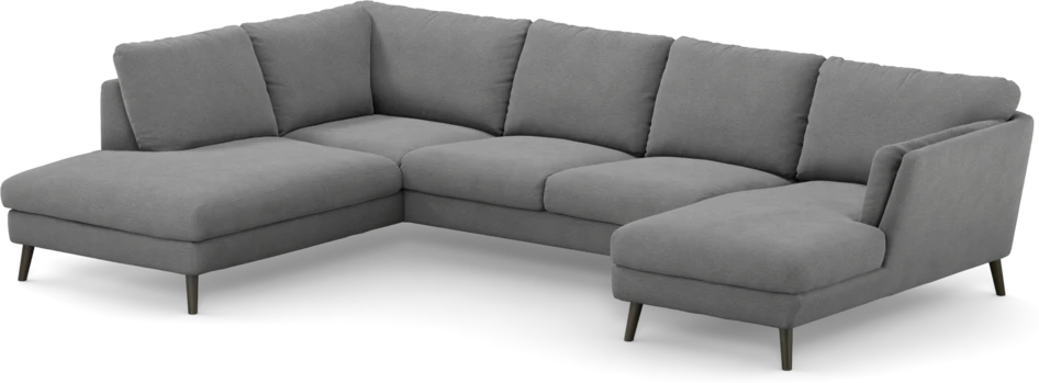 Madison - 2-sits soffa med divan vänster och schäslong höger - Grå