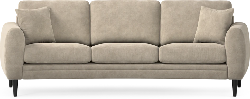 Eden - 3-sits soffa svängd - Beige