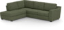 Friday - 2,5-sits soffa med divan vänster - Grön