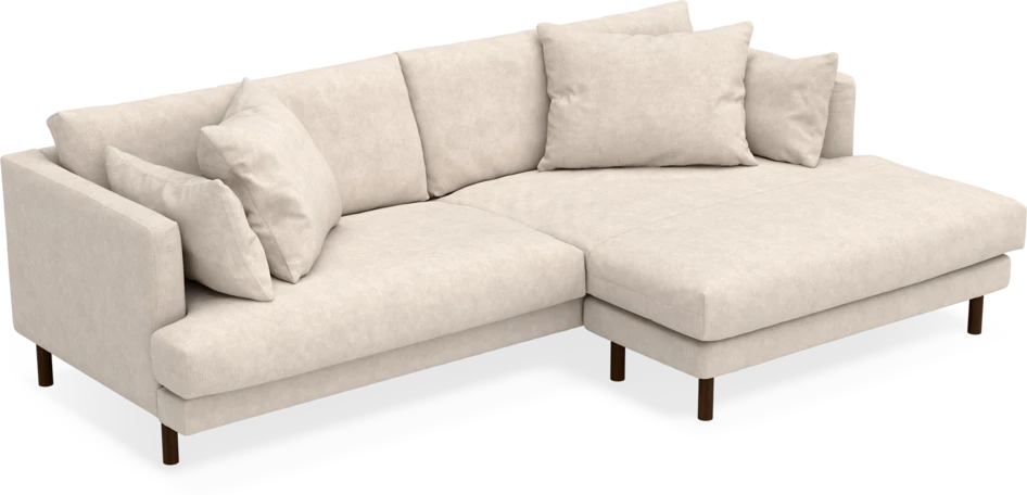 Harper - 4-sits med schäslong XL höger - Vit