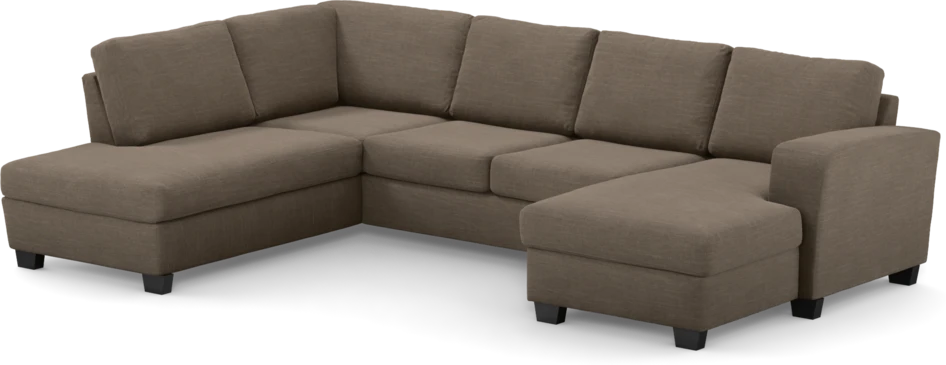 Friday - 3-sits soffa med divan vänster och schäslong höger - Brun