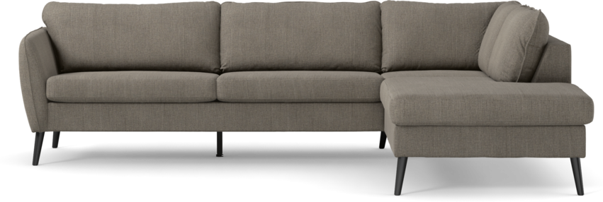 County - 2,5-sits soffa med divan höger - Brun