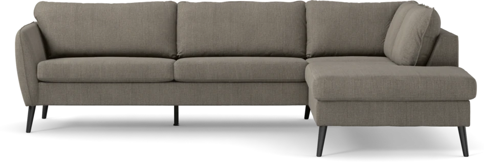 County - 2,5-sits soffa med divan höger - Brun