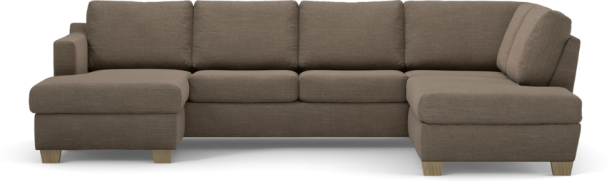 Friday - 3-sits soffa med schäslong vänster och divan höger - Brun