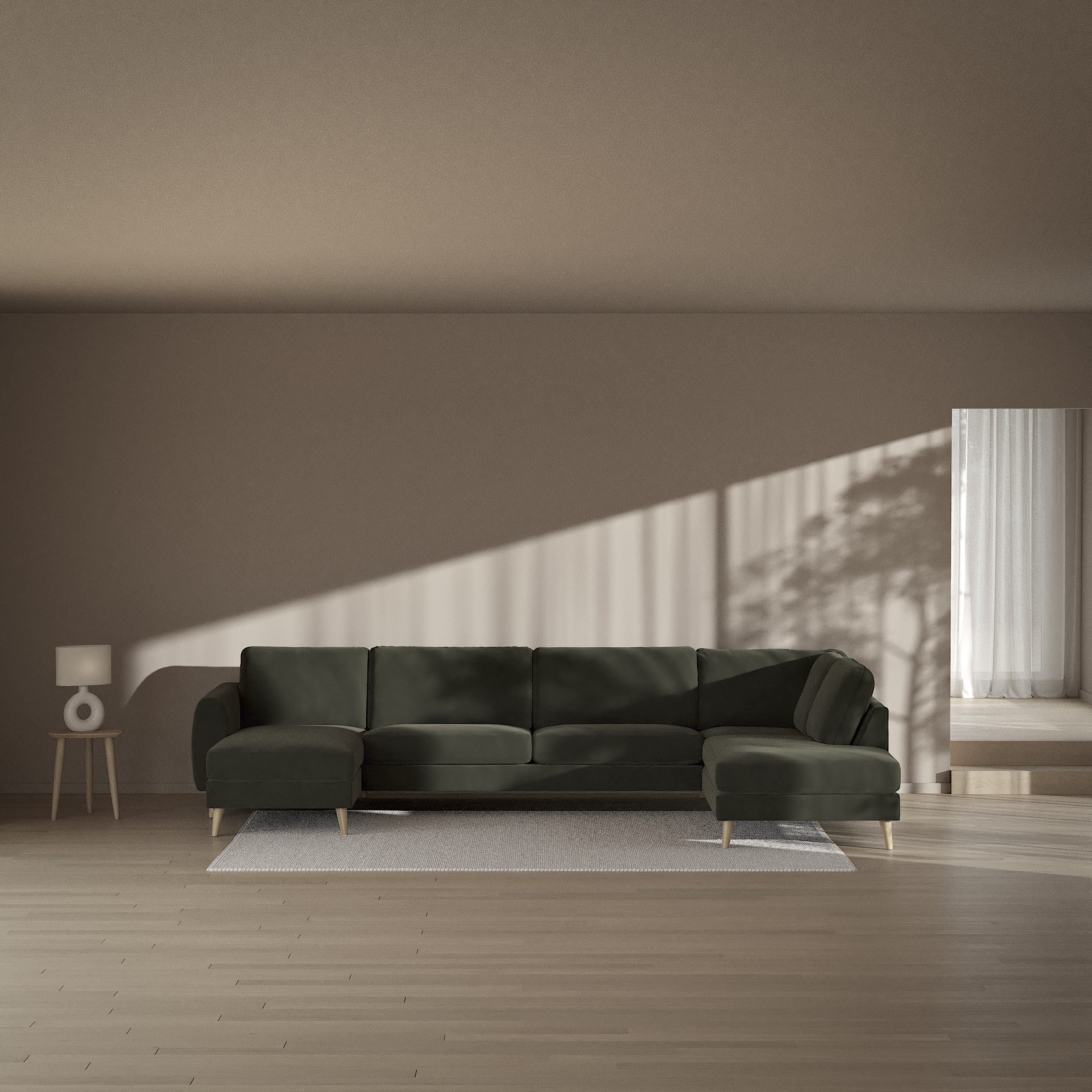 Bridge - 3-sits soffa med schäslong vänster och divan höger - inspiration