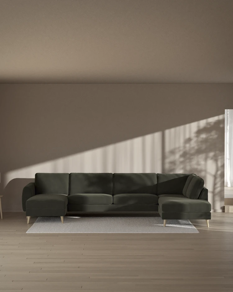 Bridge - 3-sits soffa med schäslong vänster och divan höger - inspiration