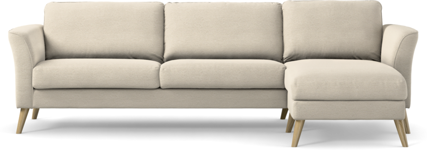 Bridge - 3-sits soffa med schäslong höger - Beige