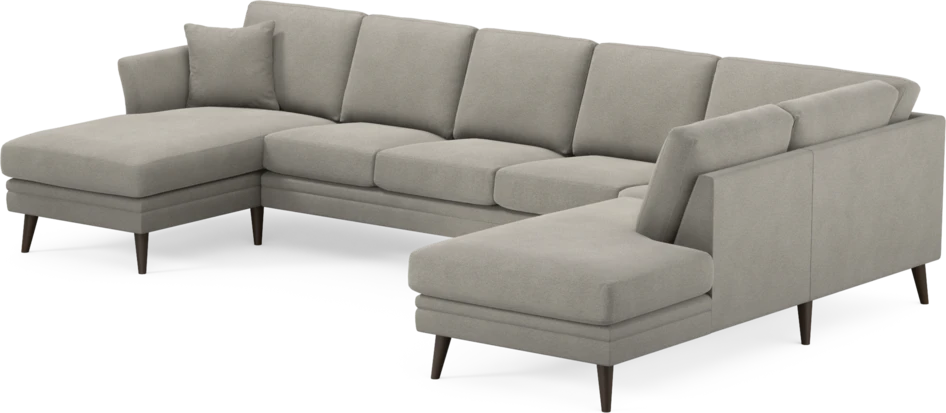 Eden - 3-sits soffa med schäslong vänster och divan höger - Grå