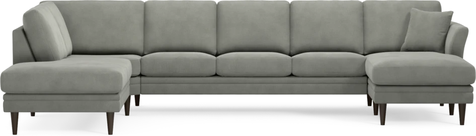 Eden - 3-sits soffa med divan vänster och schäslong höger - Grå
