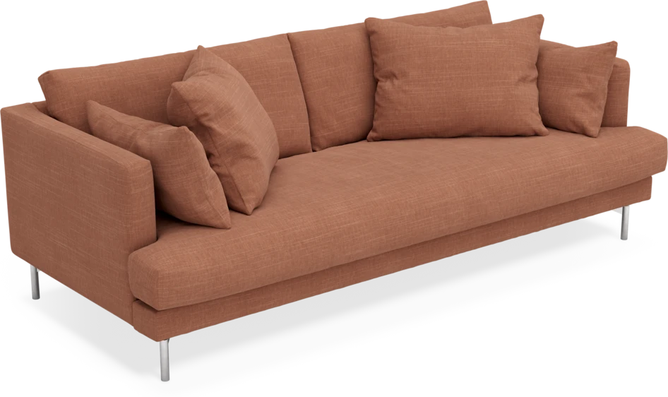 Harper - 3-sits soffa, hel dyna - Orange
