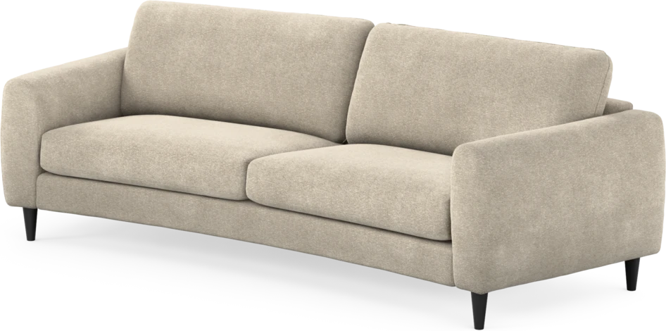 Bridge - 3-sits soffa svängd - Beige