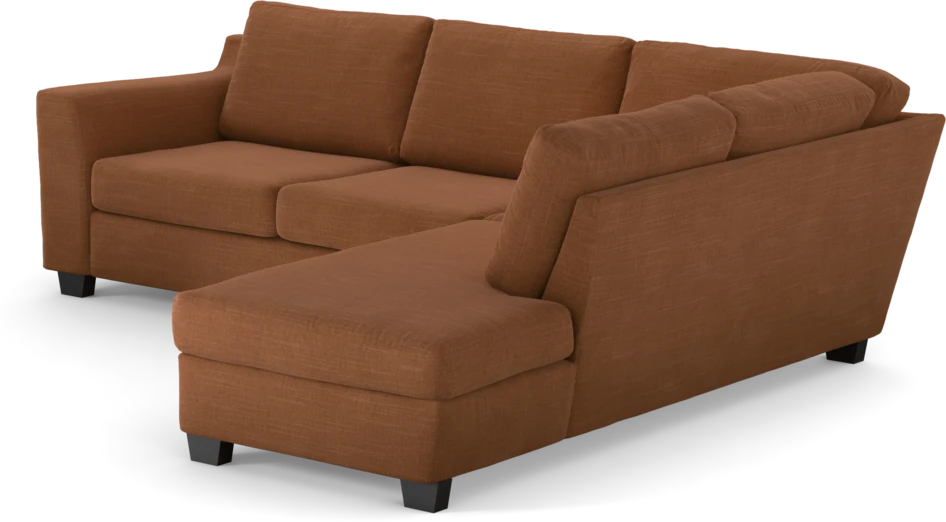 Friday - 2,5-sits soffa med divan höger - Orange