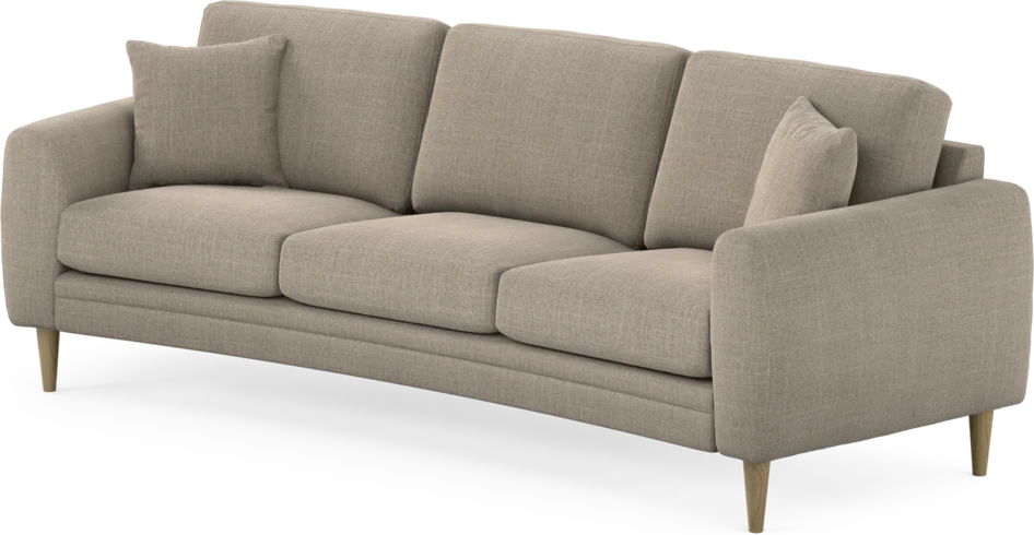 Eden - 3-sits soffa svängd - Beige