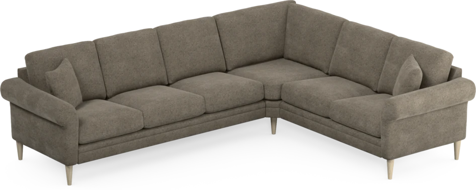 Eden - Hörnsoffa, 3+2-sits - Brun