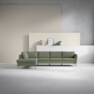 County - 3-sits soffa med divan vänster - Grön