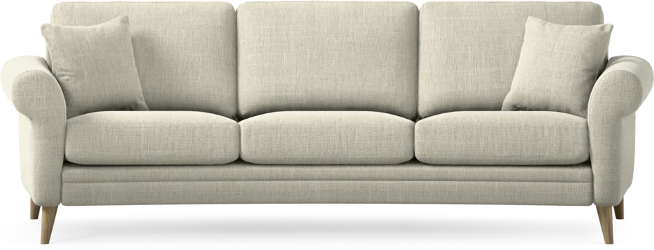 Eden - 3-sits soffa svängd - Beige
