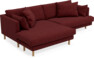 Harper - 4-sits med schäslong XL vänster - Rosa