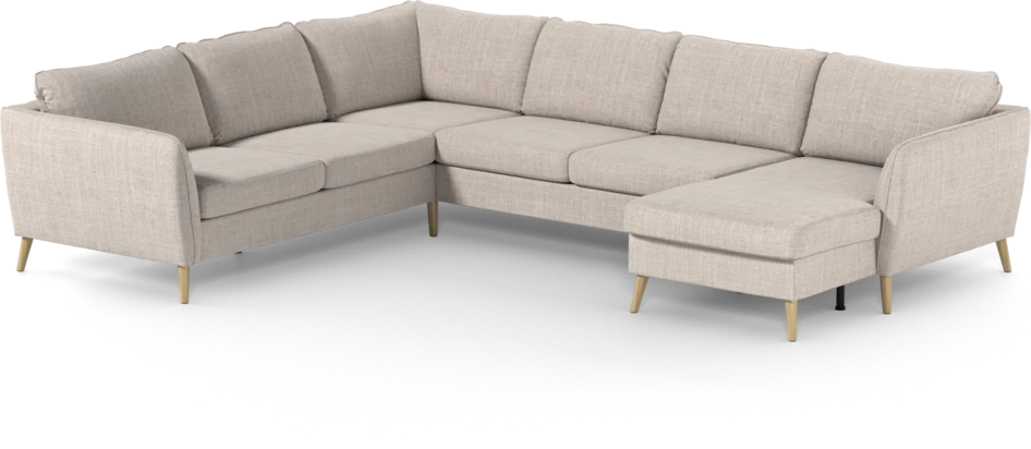 County - Hörnsoffa, 2+3-sits med schäslong höger - Beige