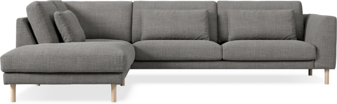 Willow, 3-sits soffa med divan vänster, fast klädsel