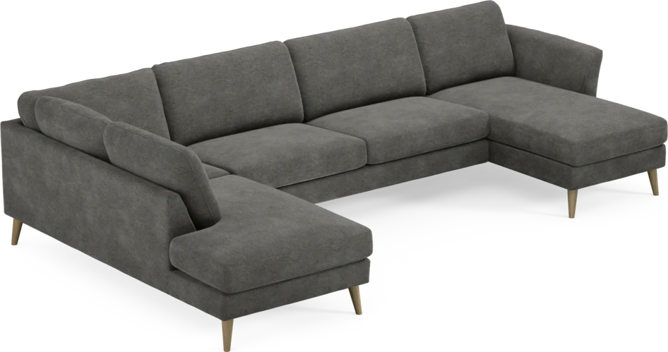 Bridge - 3-sits soffa med divan vänster och schäslong höger - Grå