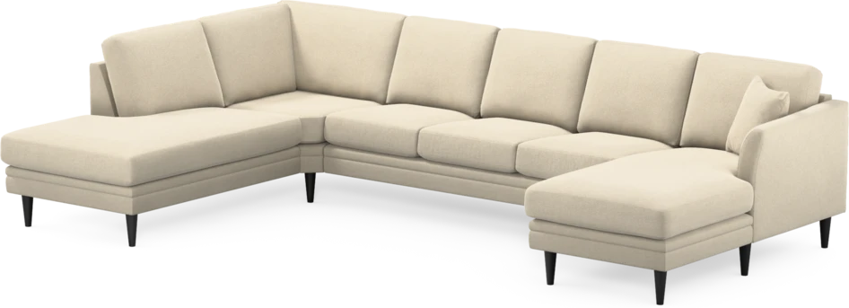 Eden - 3-sits soffa med divan vänster och schäslong höger - Beige