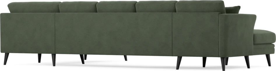 Eden - 3-sits soffa med schäslong vänster och divan höger - Grön