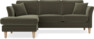 Eden - 2-sits soffa med schäslong - Brun