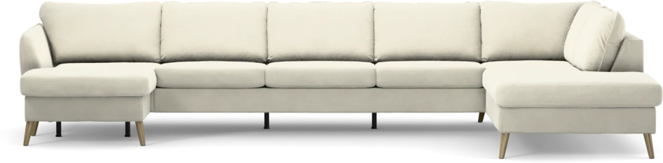 County - 4-sits soffa med schäslong vänster och divan höger - Vit