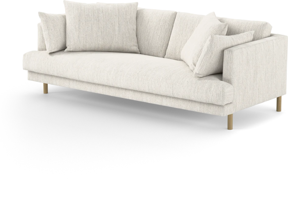 Harper - 3-sits soffa, hel dyna - Vit