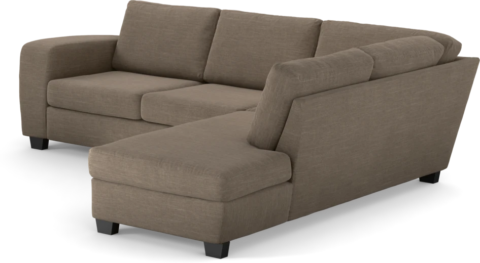 Friday - 2,5-sits soffa med divan höger - Brun