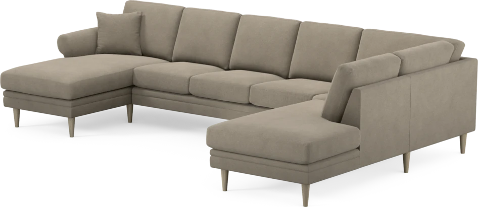 Eden - 3-sits soffa med schäslong vänster och divan höger - Beige