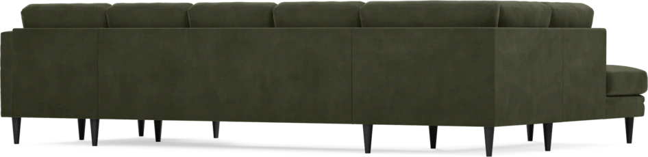 Eden - 3-sits soffa med divan vänster och schäslong höger - Grön